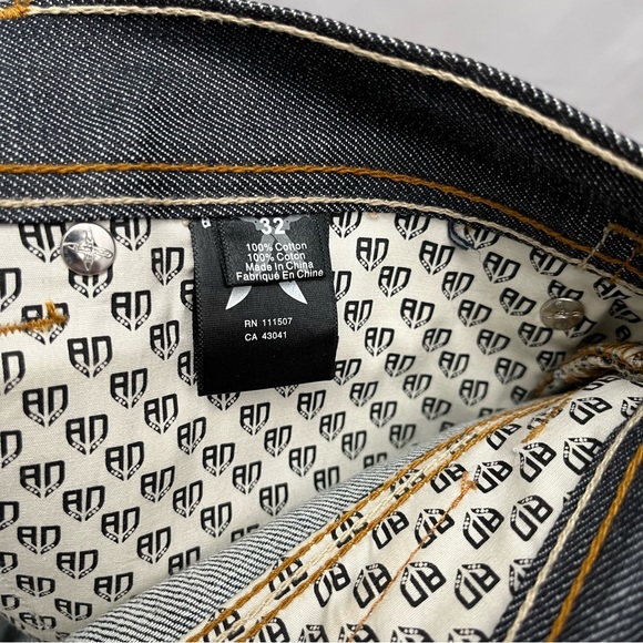 Artful Dodger size 34 - Raw Denim heavy indigo - baggy Y2K skateboard streetwear - Picture 8 of 10